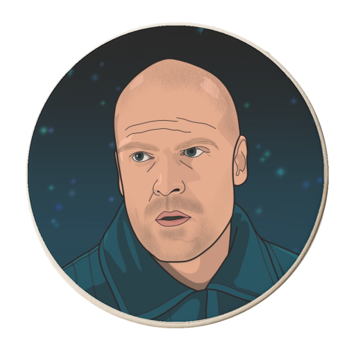 Jim hop print - personalised beer coaster by The Girl Next Draw