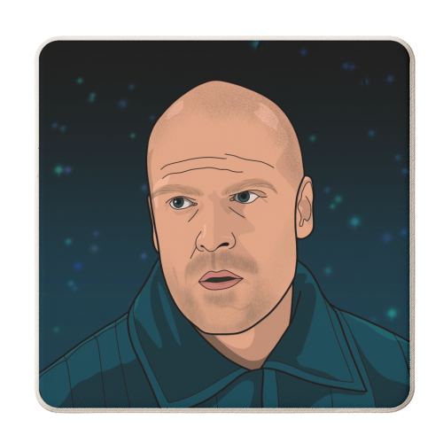 Jim hop print - personalised beer coaster by The Girl Next Draw