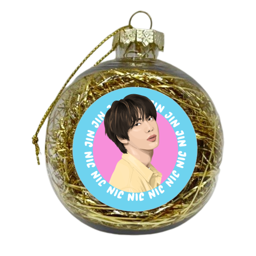 Jin From BTS - xmas bauble by Pink and Pip
