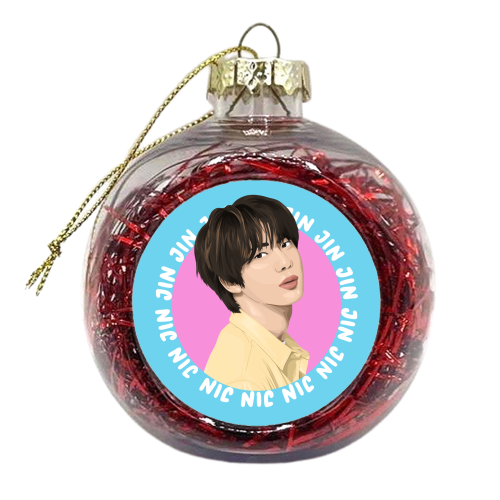 Jin From BTS - xmas bauble by Pink and Pip