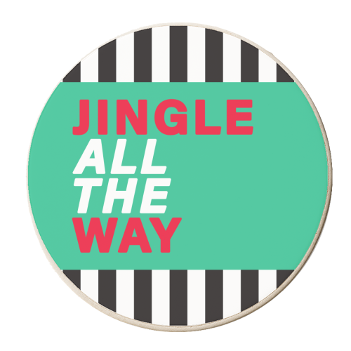 Jingle all the way - personalised beer coaster by The Boy and the Bear
