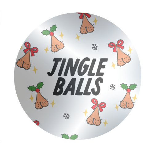 Jingle Balls - Circle Sticker by The Marmalade Cat