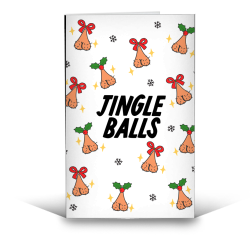 Jingle Balls - funny greeting card by The Marmalade Cat