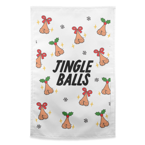Jingle Balls - funny tea towel by The Marmalade Cat
