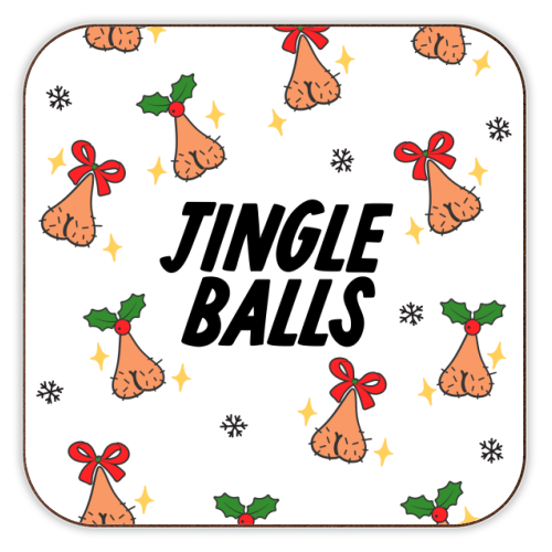 Jingle Balls - personalised beer coaster by The Marmalade Cat