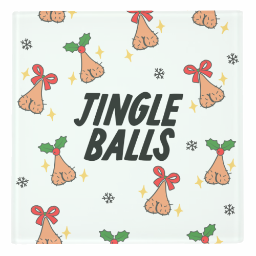Jingle Balls - personalised beer coaster by The Marmalade Cat