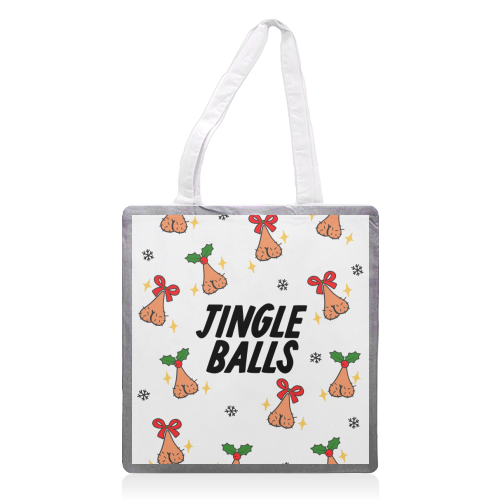 Jingle Balls - printed canvas tote bag by The Marmalade Cat