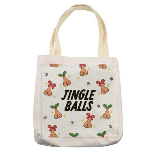 Jingle Balls - printed canvas tote bag by The Marmalade Cat