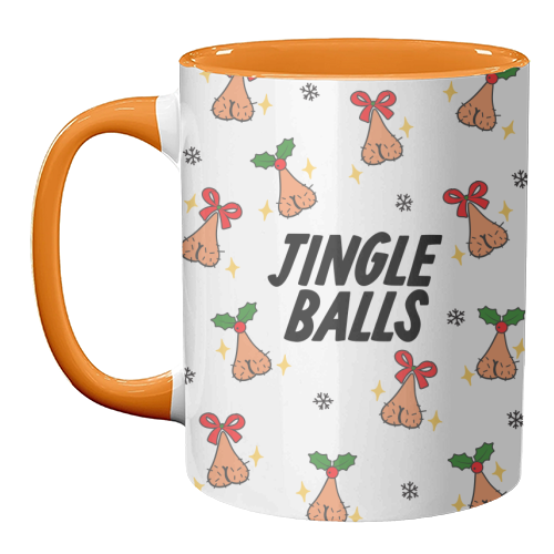 Jingle Balls - unique mug by The Marmalade Cat