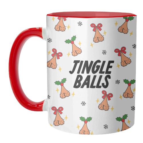 Jingle Balls - unique mug by The Marmalade Cat
