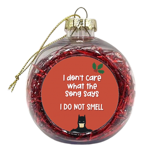 Jingle Bells Batman Smells - xmas bauble by Giddy Kipper