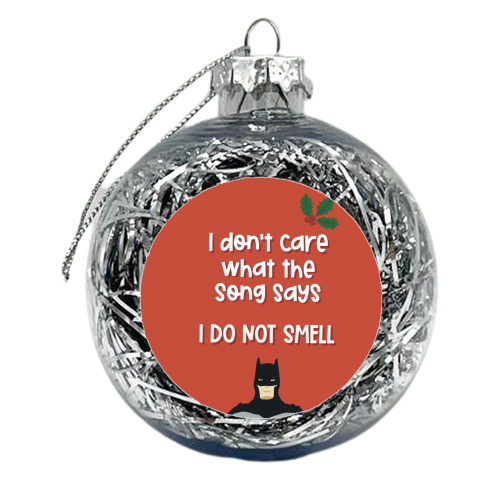 Jingle Bells Batman Smells - xmas bauble by Giddy Kipper