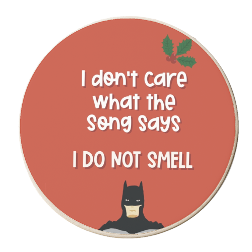 Jingle Bells Batman Smells - personalised beer coaster by Giddy Kipper