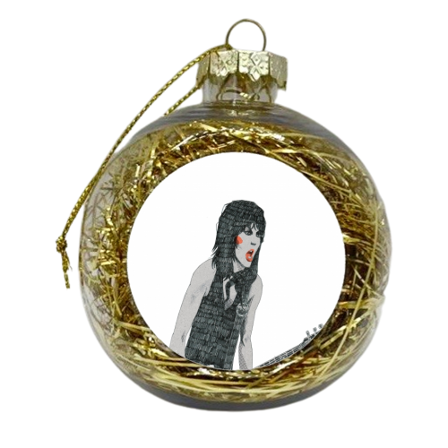 Joan Jett - xmas bauble by Alexander Jackson