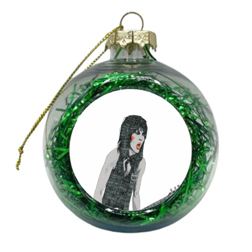 Joan Jett - xmas bauble by Alexander Jackson