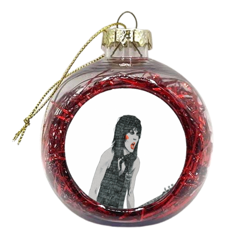 Joan Jett - xmas bauble by Alexander Jackson
