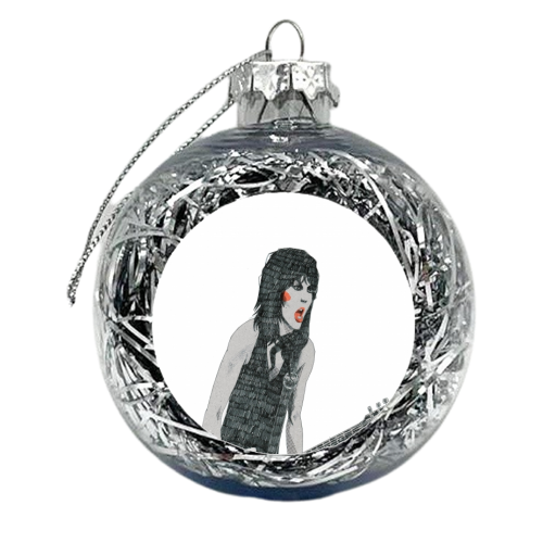 Joan Jett - xmas bauble by Alexander Jackson
