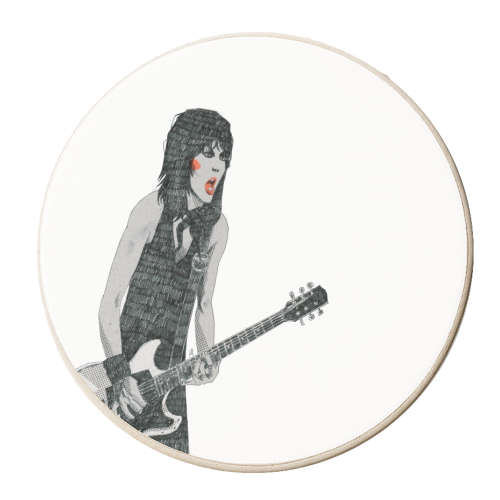 Joan Jett - personalised beer coaster by Alexander Jackson