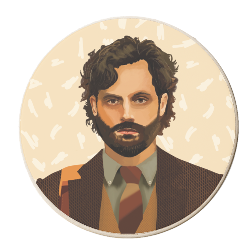 Joe Goldberg from You - personalised beer coaster by AbiGoLucky