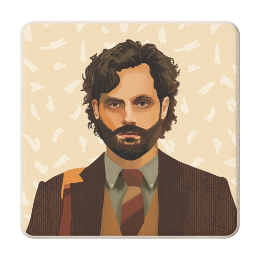 Joe Goldberg from You - personalised beer coaster by AbiGoLucky