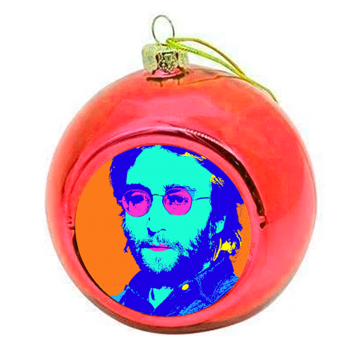 John - colourful christmas bauble by Wallace Elizabeth