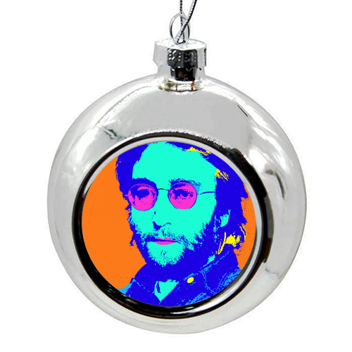 John - colourful christmas bauble by Wallace Elizabeth