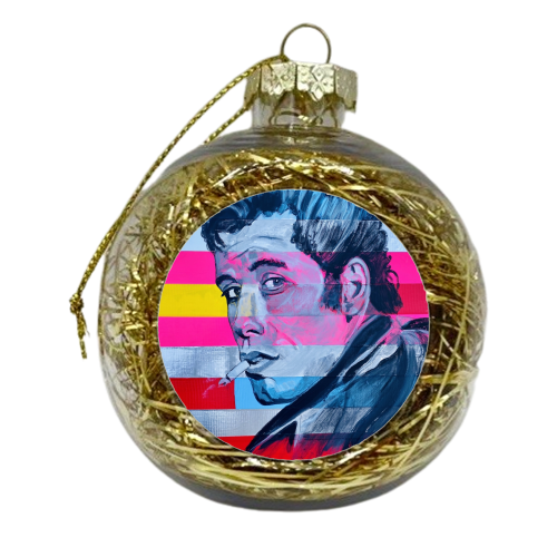 John Travolta - xmas bauble by Kirstie Taylor