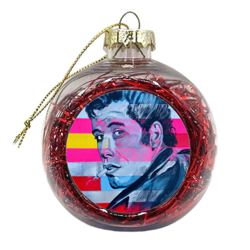 John Travolta - xmas bauble by Kirstie Taylor