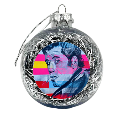 John Travolta - xmas bauble by Kirstie Taylor