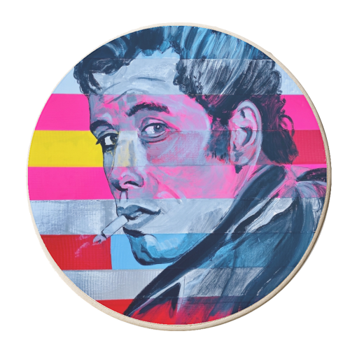 John Travolta - personalised beer coaster by Kirstie Taylor