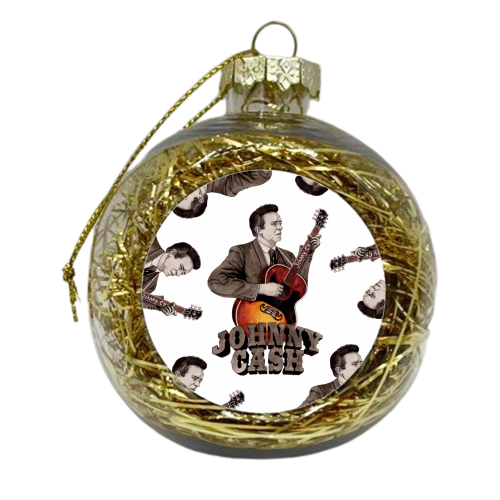 Johnny Cash - xmas bauble by Daniel Cash