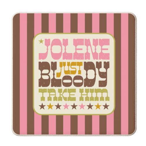 Jolene - personalised beer coaster by Claire Atwood
