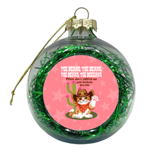 Jolene - Toe Beans Cat Version - xmas bauble by Claire Atwood