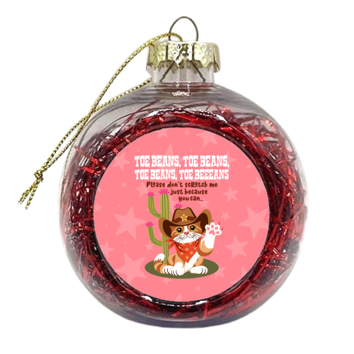 Jolene - Toe Beans Cat Version - xmas bauble by Claire Atwood