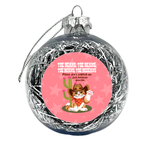 Jolene - Toe Beans Cat Version - xmas bauble by Claire Atwood
