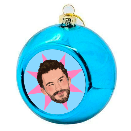 Jonathan Bailey - colourful christmas bauble by The Queer Store