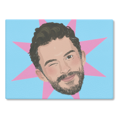 Jonathan Bailey - glass chopping board by The Queer Store