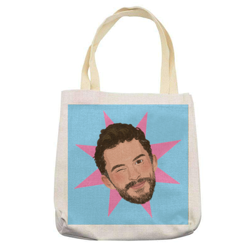 Jonathan Bailey - printed canvas tote bag by The Queer Store
