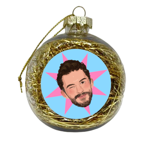 Jonathan Bailey - xmas bauble by The Queer Store
