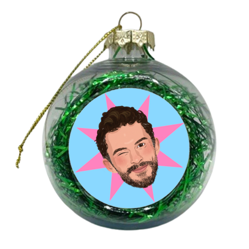 Jonathan Bailey - xmas bauble by The Queer Store