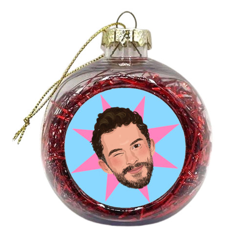 Jonathan Bailey - xmas bauble by The Queer Store