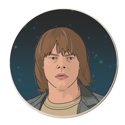 Jonathan print - personalised beer coaster by The Girl Next Draw