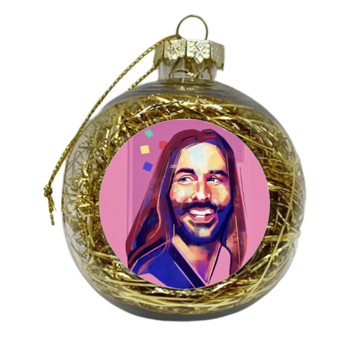 Jonathan Van Ness - xmas bauble by Rebecca Sampson