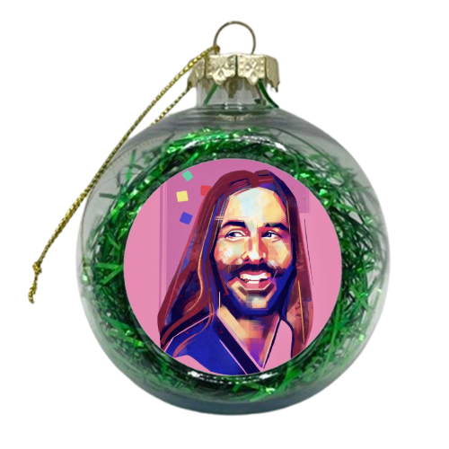 Jonathan Van Ness - xmas bauble by Rebecca Sampson