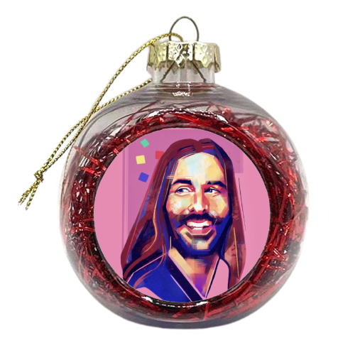 Jonathan Van Ness - xmas bauble by Rebecca Sampson
