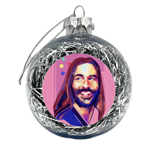 Jonathan Van Ness - xmas bauble by Rebecca Sampson