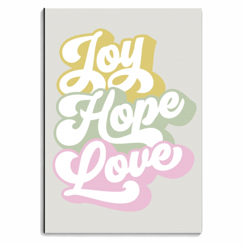 Joy, Hope and Love 1. Season's Greetings - personalised A4, A5, A6 notebook by Dominique Vari