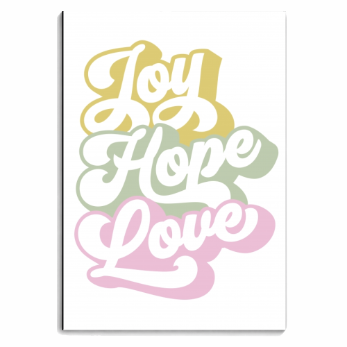 Joy, Hope and Love 2. Season's Greetings White - personalised A4, A5, A6 notebook by Dominique Vari