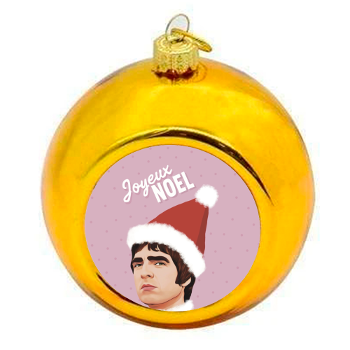 Joyeux Noel Christmas Oasis - colourful christmas bauble by Giddy Kipper