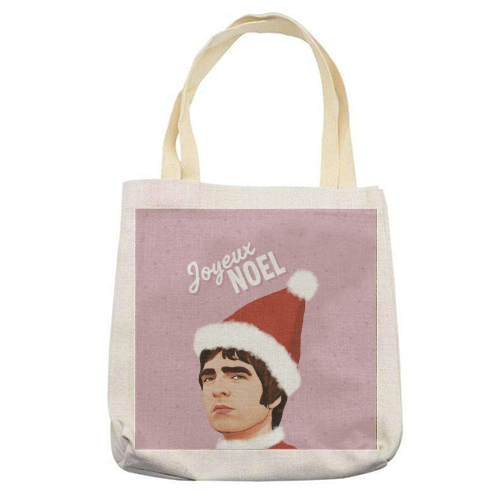 Joyeux Noel Christmas Oasis - printed canvas tote bag by Giddy Kipper